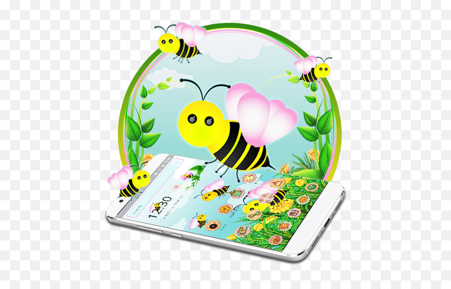 Cute Yellow Honeybee 2d Theme - Honeybee Emoji,Android Bee Emoji