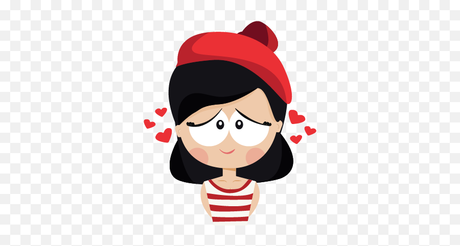 Sticker Effects - Bad Girl Png Cartoon Emoji,Cute Girl Emoji