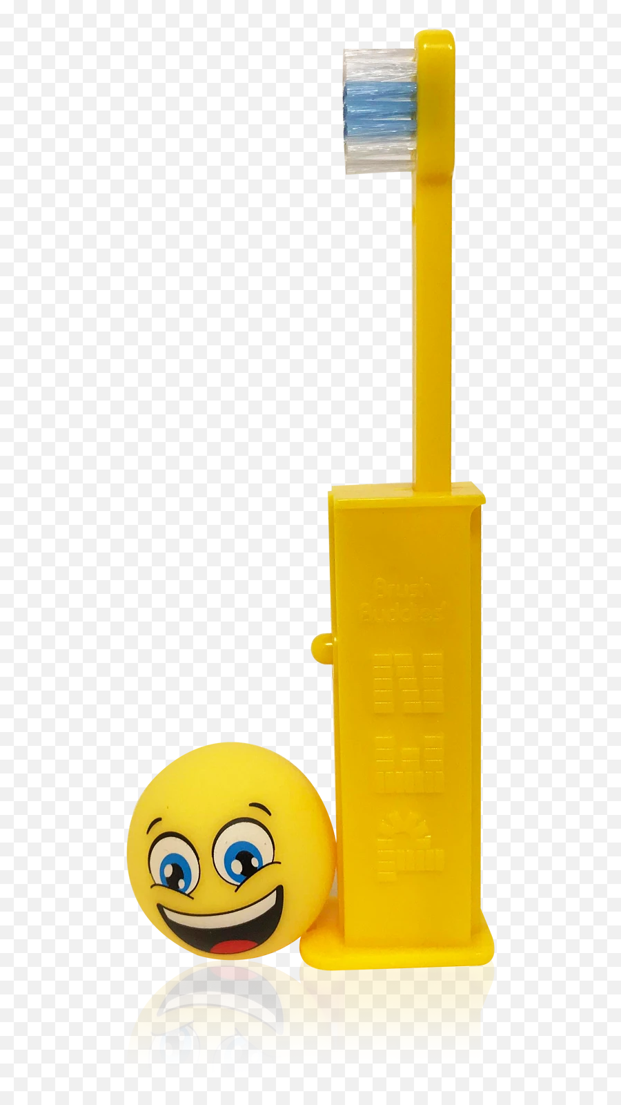 Brush Buddies Pez Poppin Emoji Happy Face Toothbrush - Smiley,Toothbrush Emoji