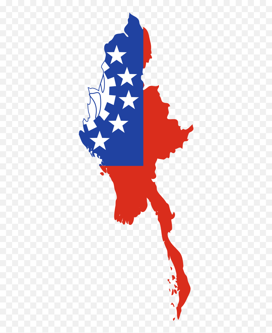 Flag Map Of Burma - Myanmar Map Vector Png Emoji,Myanmar Flag Emoji