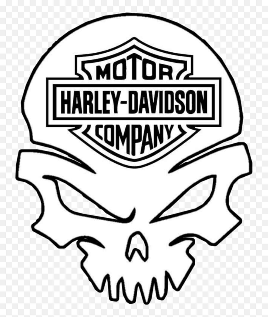 Skull Motorcycle Harleydavidson - Emblem Emoji,Motorcycle Emoji Harley