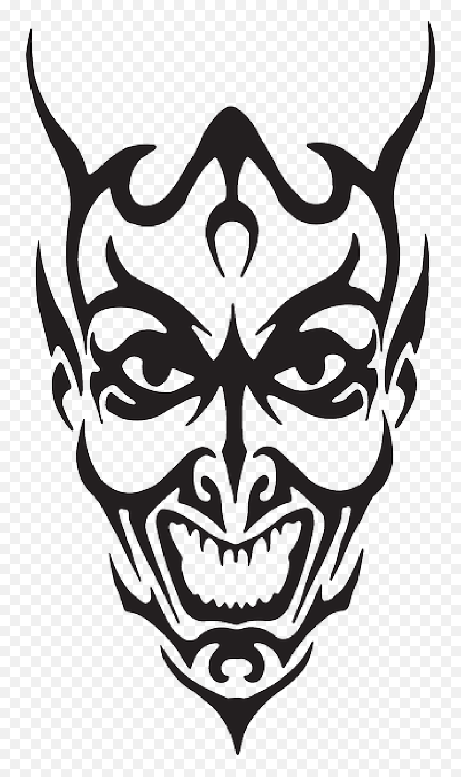 Devil Face Png Download Free Clip Art - Satan Face Black And White Emoji,Demon Face Emoji