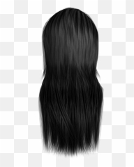 Women Black Hair Png Image - Lace Wig Emoji