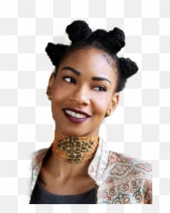 Ebony Black Bun Buns Tumblr Spacebuns - Hair Emoji
