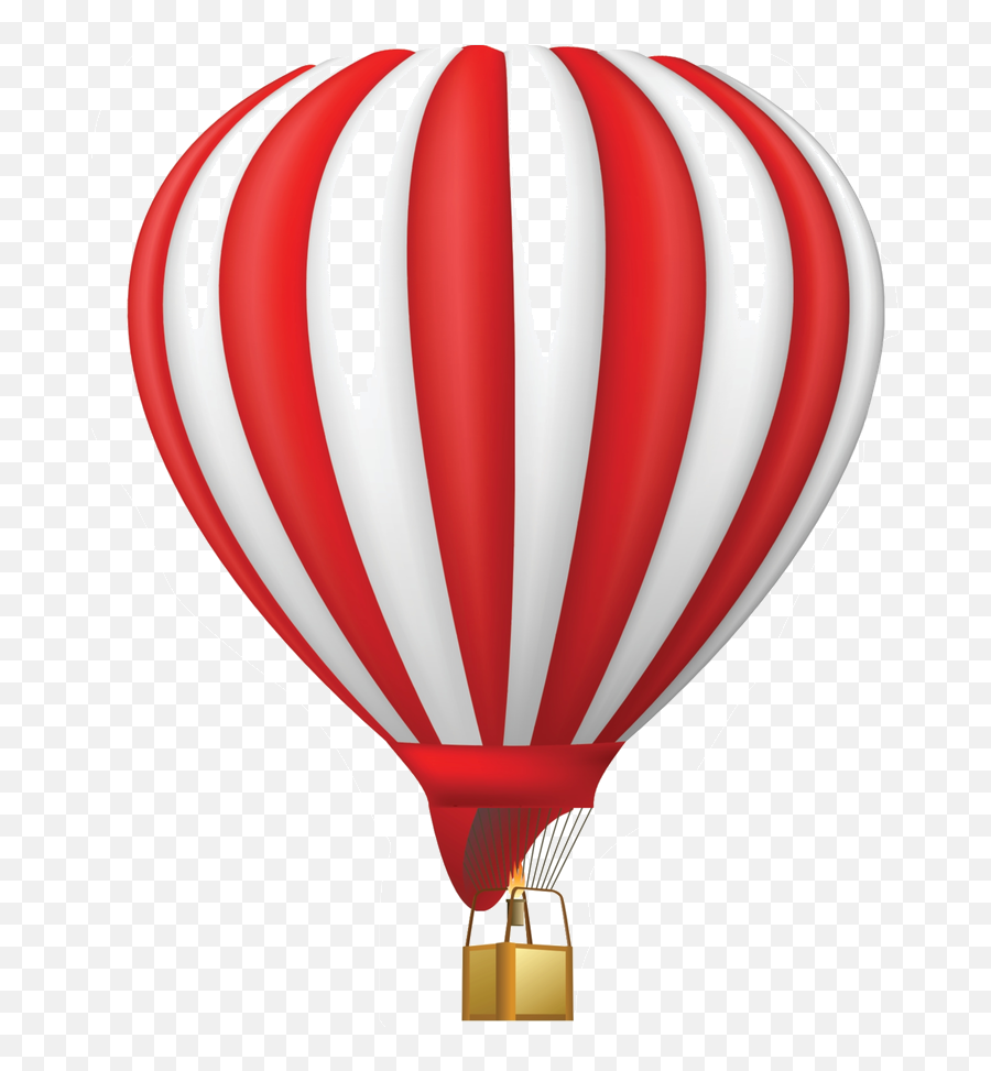 Download Hd Red White Striped Balloon - Hot Air Balloon Air Balloon Clipart Png Emoji,Red Balloon Emoji
