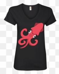 Squid Emoji Ladiesu0027 V - Neck Tshirt U2013 That Merch Store Waxing Shirt,Kill Emoji