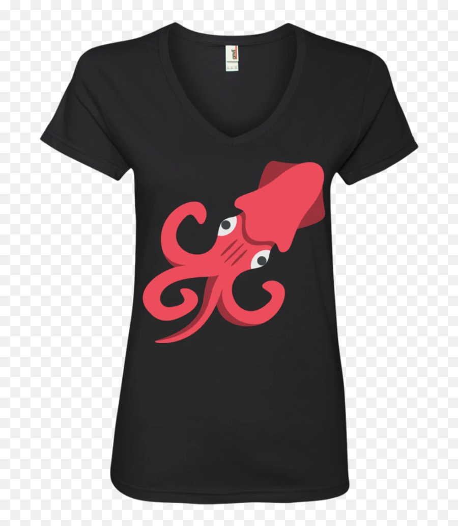 Squid Emoji Ladiesu0027 V - Neck Tshirt U2013 That Merch Store Waxing Shirt,Kill Emoji