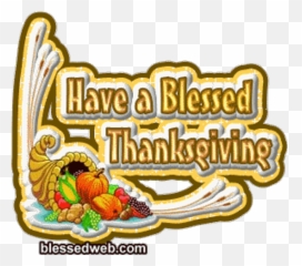 Happy Thanksgiving Blessings Gif Clipart - Full Size Religious Free Art Emoji