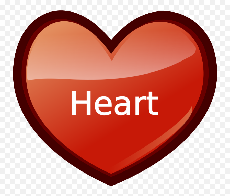 Heart Symbol Clip Art - Clipartsco Heart With The Word Heart Emoji,Heart Outline Emoticon