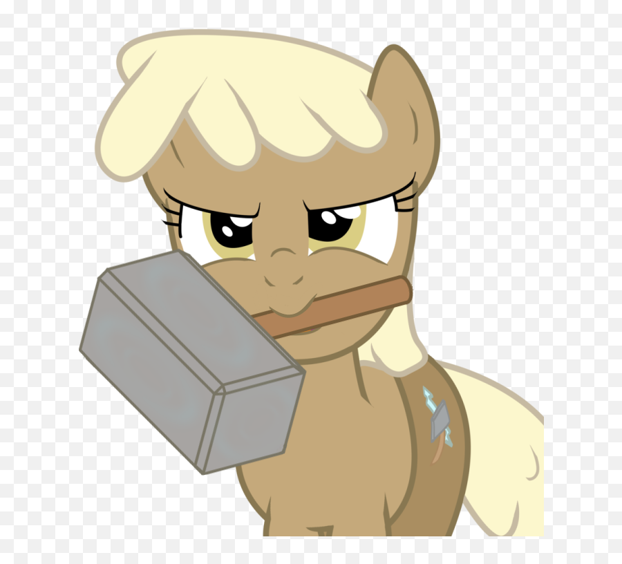 The Mare With The Mjölnir Cutie Mark - Cartoon Emoji,Mjolnir Emoji