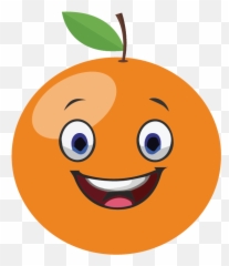 Fruit Expression Laugh Orange - Cartoon Emoji,Fruit Emoticon