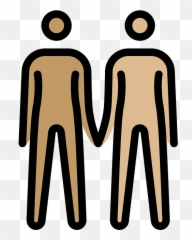 People Holding Hands Emoji Clipart - Light Skin