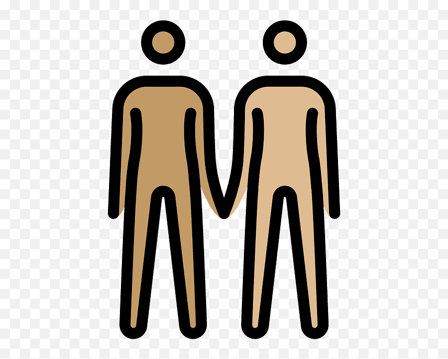 People Holding Hands Emoji Clipart - Light Skin,Holding Hands Emoji
