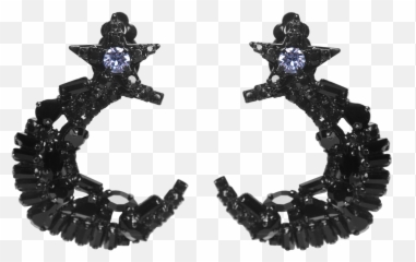 Download Star Moon Earrings - Solid Emoji,Emoji Earrings