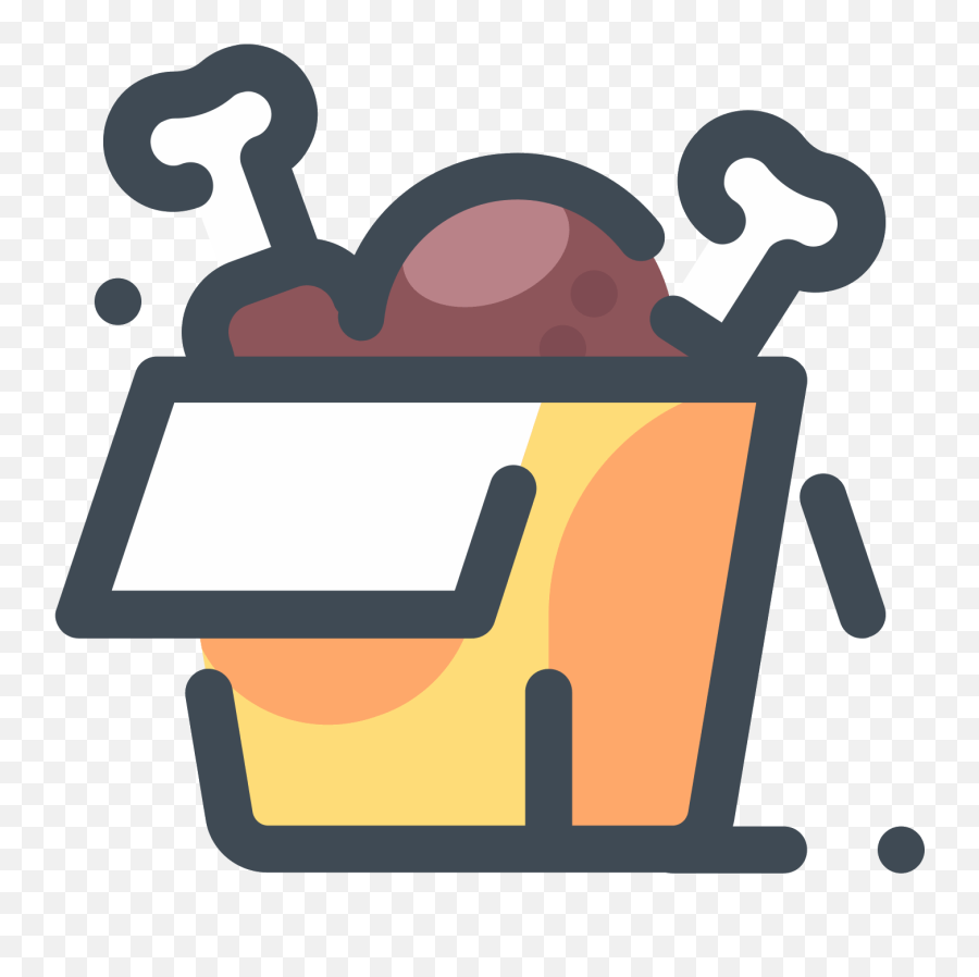 Fried Chicken Icon Transparent Png - Transparent Fast Food Icon Emoji,Fried Chicken Emoji