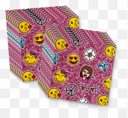 Girl Pink Glitter Emoji Birthday Party Tableware Kit For 16 - Coin Purse,Emoji Wallet