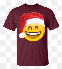Emoji Christmas Shirt Smiley Face Santa Hat Family Set T,Forest Emoji