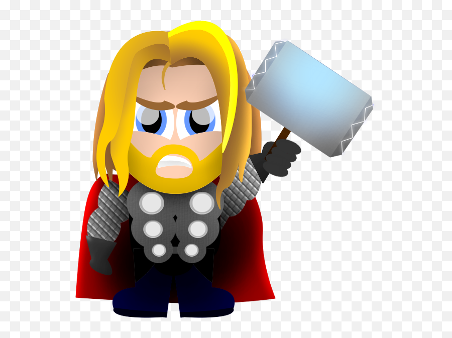 Thor Clipart Cartoon Pencil And In - Thor Clip Art Emoji,Thor Emoji