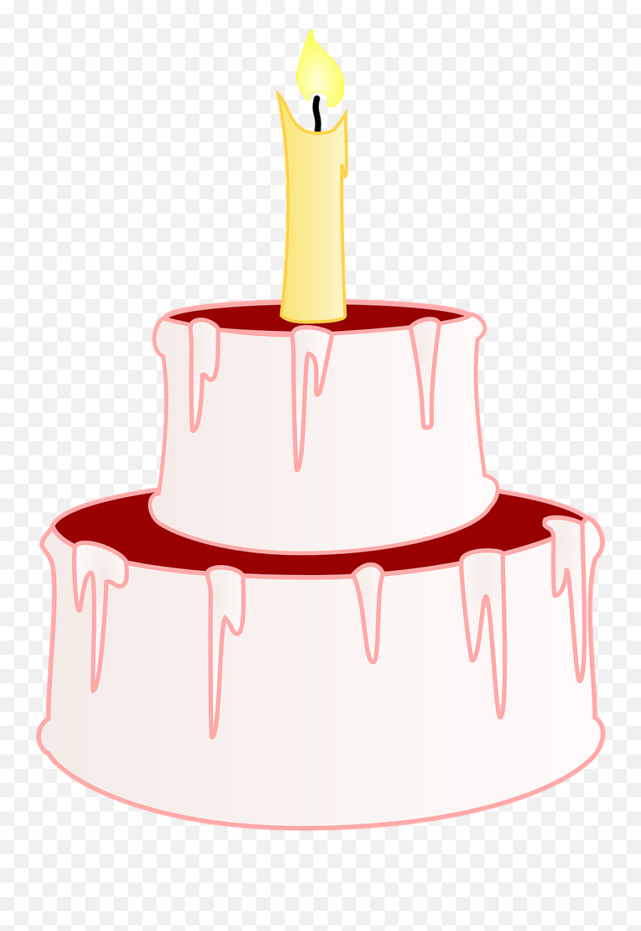 Cakes Dessert Candle Birthday - Birthday Cake Clip Art Emoji,Pink Heart Emoji Copy And Paste