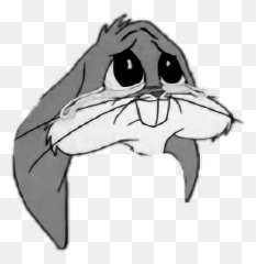Clipart Rabbit - Bugs Bunny Sad Face Emoji