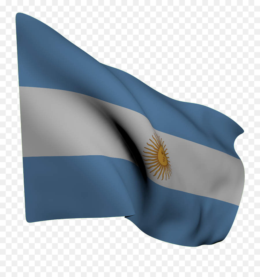 Flag Argentina Blue White Sun - Bandera Argentina Ondeando Png Emoji,Argentina Flag Emoji