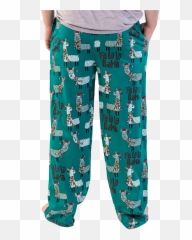 Llama Unisex Pj Pants - Pocket Emoji,Emoji Pajama Shorts
