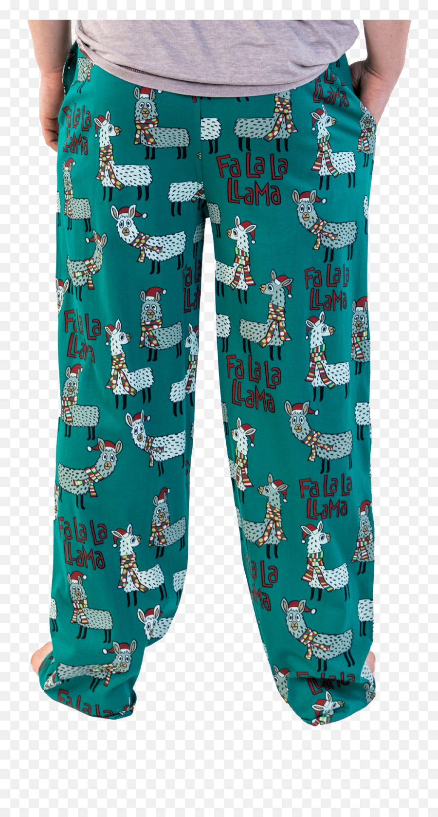 Llama Unisex Pj Pants - Pocket Emoji,Emoji Pajama Shorts