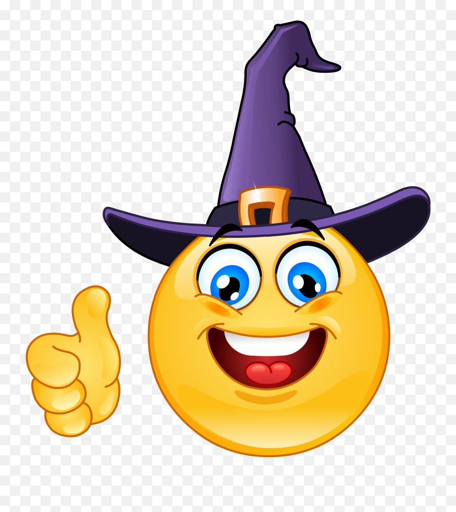 Witch Emoji Decal - Halloween Smiley,Witch Hat Emoji