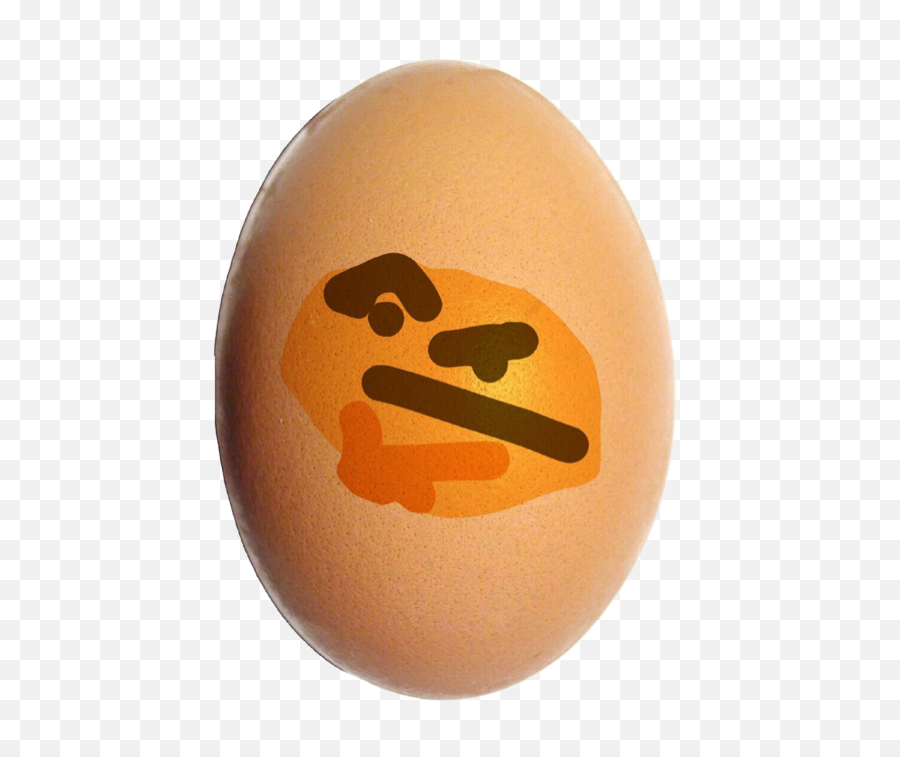 Egg Intstagram Meme Sticker Thonk Freetoedit - Thinking Emoji Meme Png,Thonk Emoji