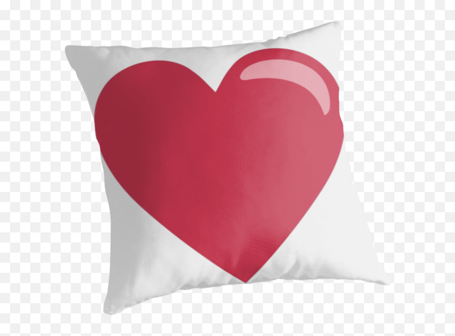Black Heart Emojione Emoji - Cushion,Emojione