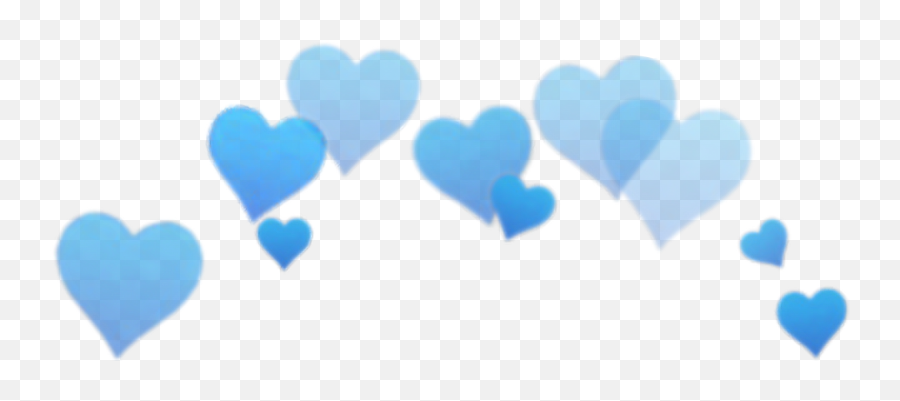 Blue Hearts Background Png Free Blue - Snapchat Hd Png Of Filter Emoji,Tiny Heart Emoji