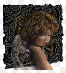 Sticker Oilpaintingeffect Image Angel - Angel Looking Down Emoji,Angel Emoji Pillow