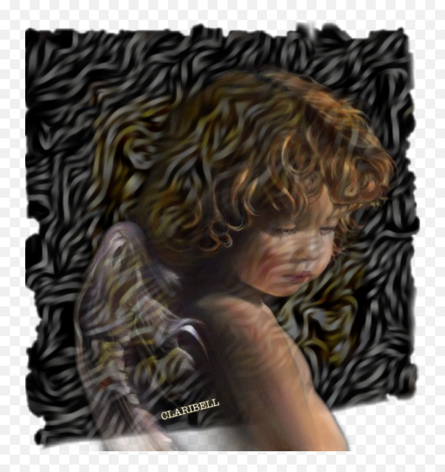 Sticker Oilpaintingeffect Image Angel - Angel Looking Down Emoji,Angel Emoji Pillow