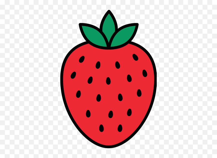 Outlined Strawberry Graphic - Clip Art Emoji,Nuts Emoji