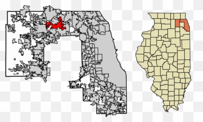 Cook County Illinois Incorporated And - Evanston On Map Emoji