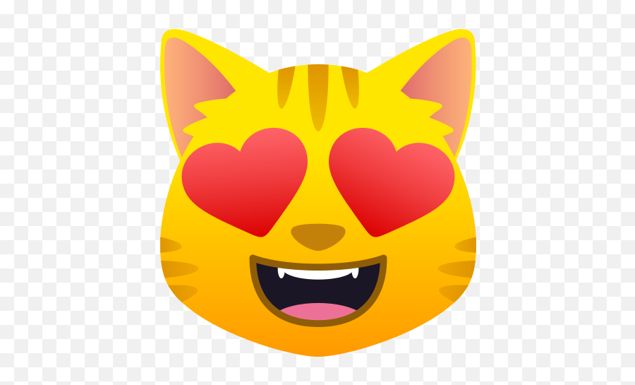 Emoji A Smiling Cat With Eyes Of - Clip Art,Rock Face Emoji