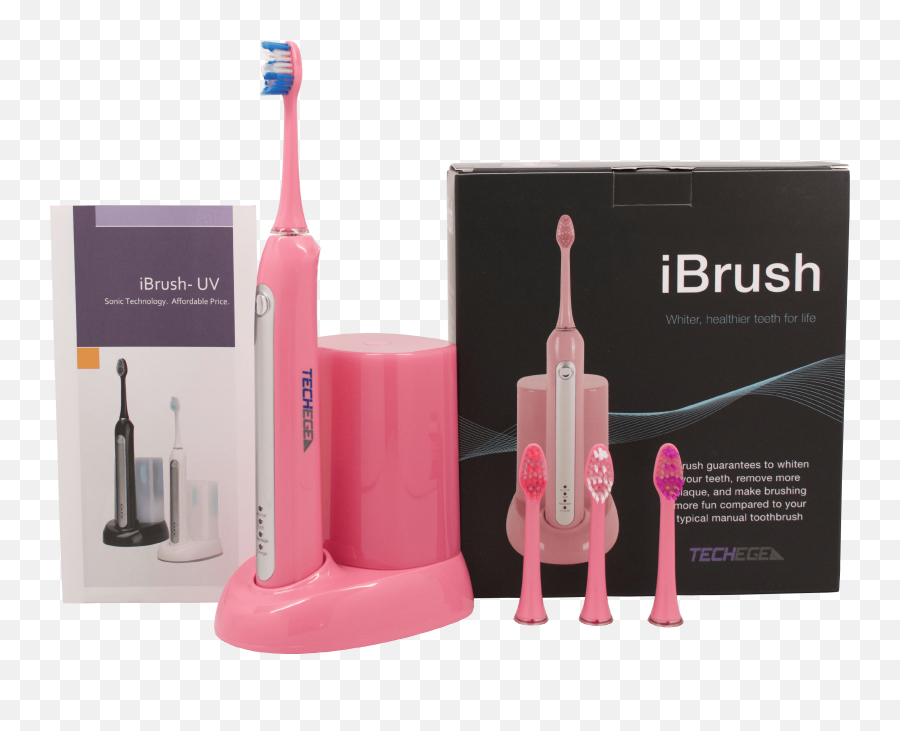 Pink Ibrush Sonicwave Electric Rechargeable Toothbrush With Timer Sanitizer For Adults And Kids - Walmartcom Ibrush Emoji,Toothbrush Emoji