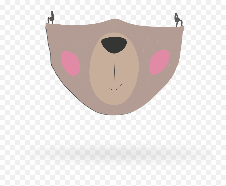 Kids Bear Face Covering Print - Illustration Emoji,Bear Face Emoji