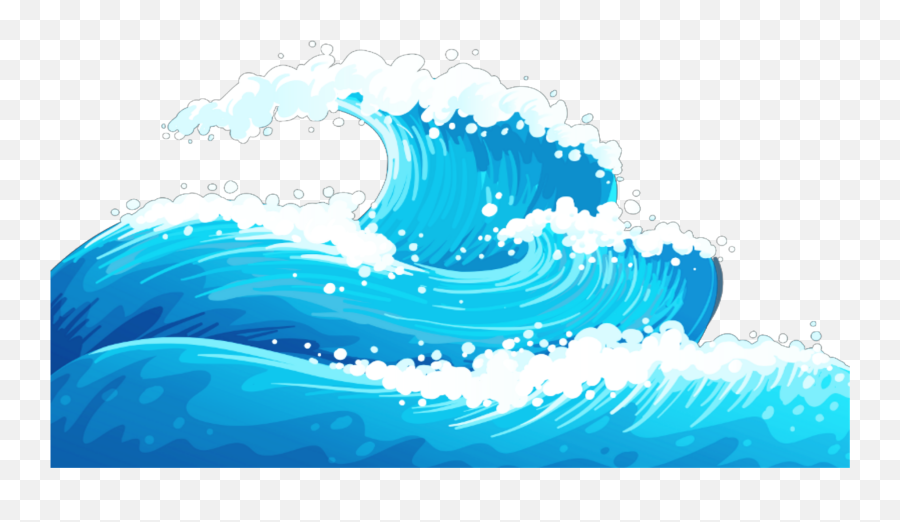 Water Stickers Waves Waveseffect - Ocean Clipart Png Emoji,Water Wave Emoji
