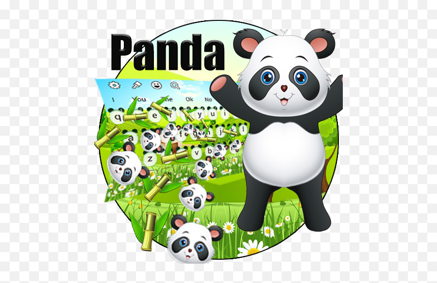 Cute Panda Gravity Keyboard Theme - Cartoon Emoji,Panda Emoji Keyboard