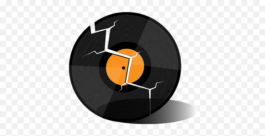 Broken Vinyl Record Illustration Vector - Broken Vinyl Record Png Emoji,Vinyl Record Emoji