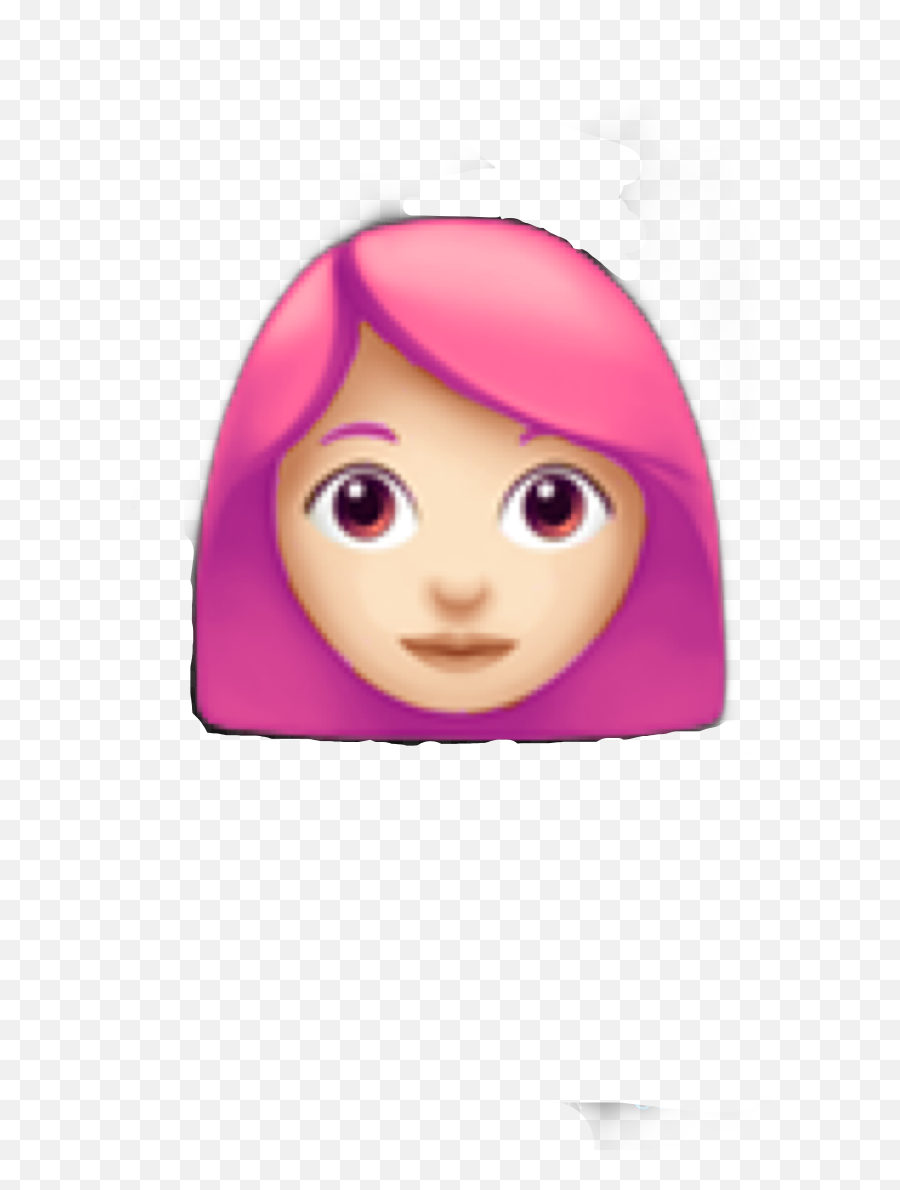 Pink Hair Emoji Pinkhair Pinkemoji Freetoedit - Emoji With Pink Hair,Hair Emoji