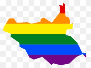 Lgbt Flag Map Of South Sudan - Emoji