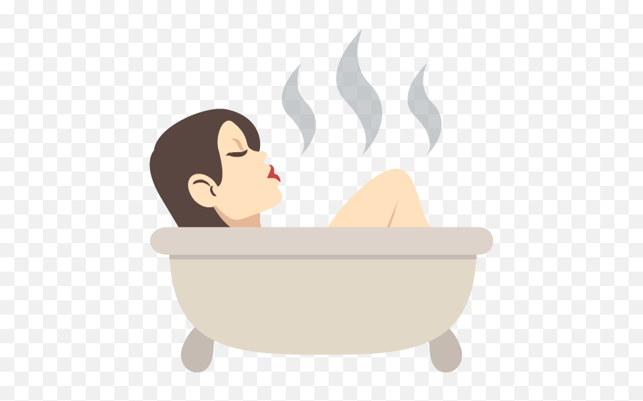 Bath Light Skin Tone Emoji Emoticon - Bathtub Girl Emoji,Comfort Emoji