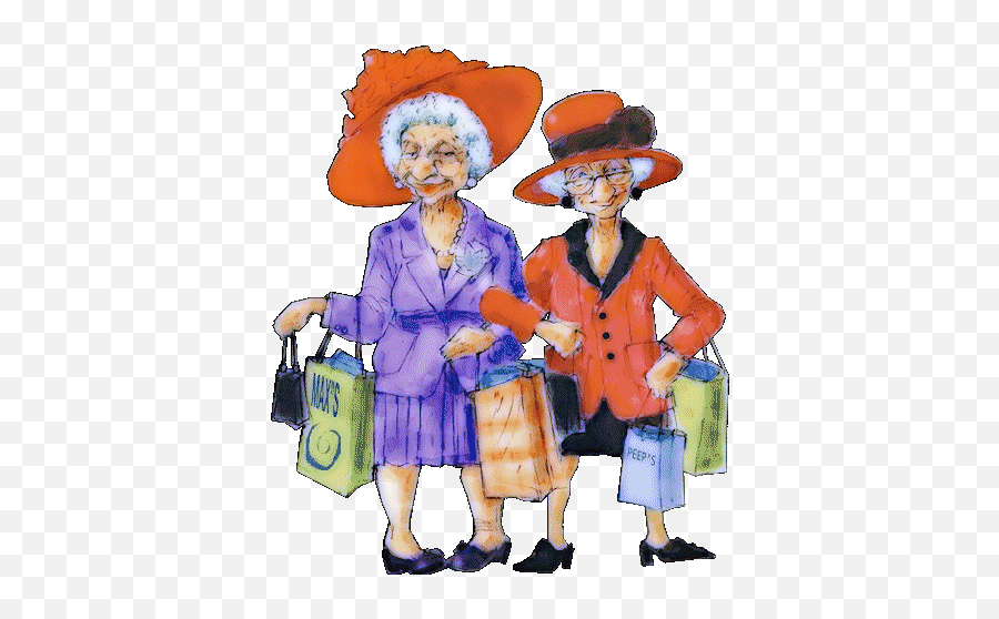 Top Friends Old Ladies Stickers For Android Ios - Two Old Ladies Cartoon Emoji,Old Lady Emoji