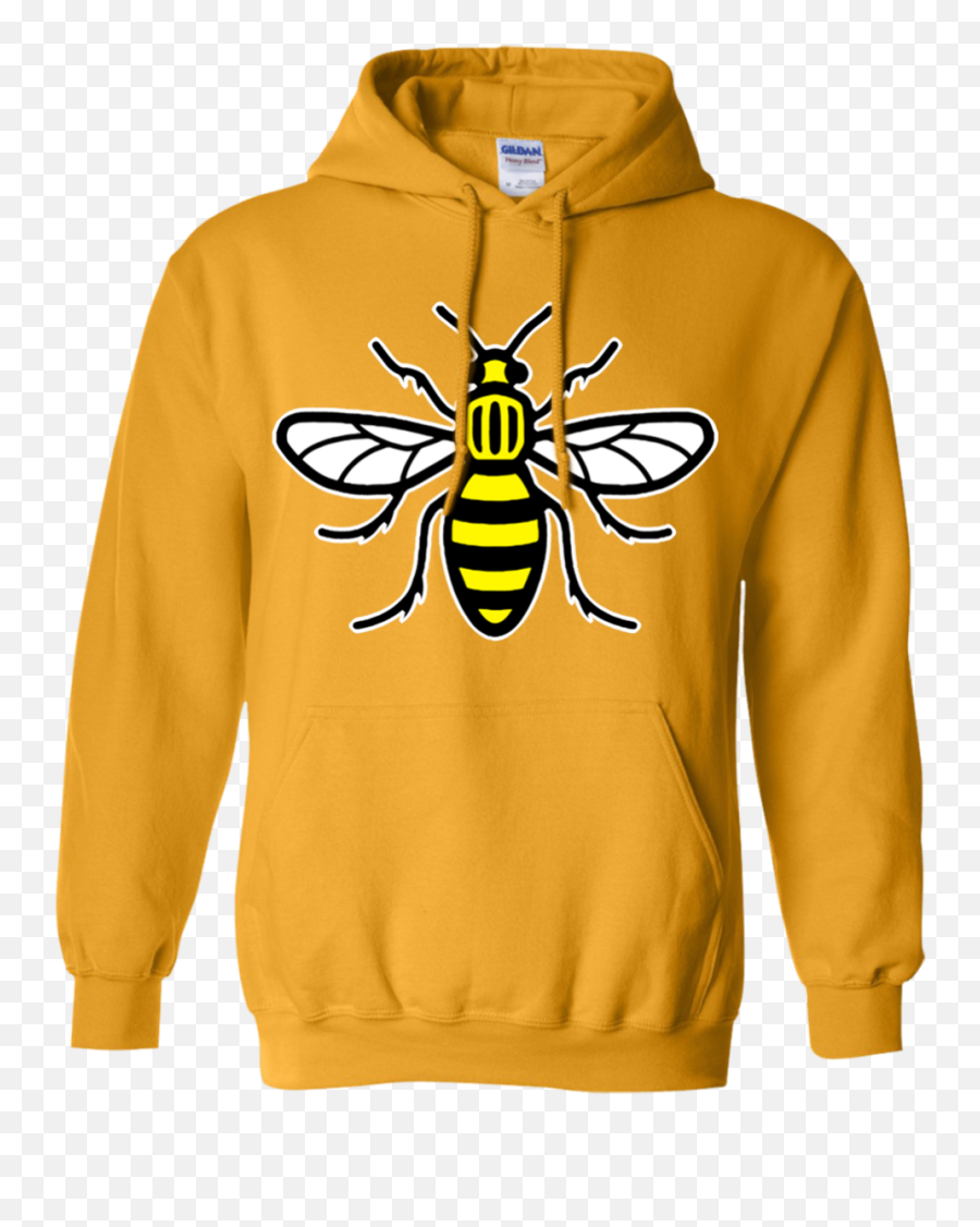 Manchester Bee Pullover Hoodie 8 Oz - My Hero Academia Sweatshirts Bone Emoji,Bee Needle Emoji