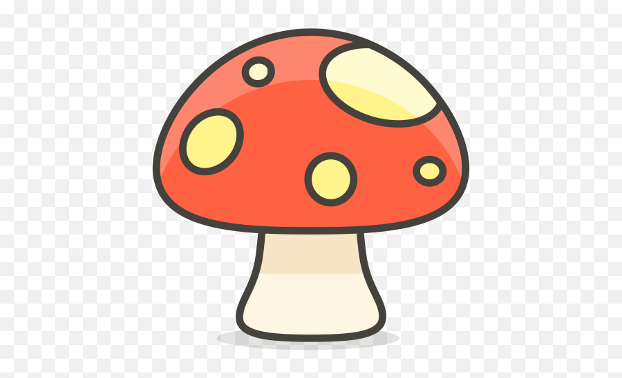 Mushroom Emoji Icon Of Colored Outline Style - Cartoon Mushroom Png,Mushroom Cloud Emoji