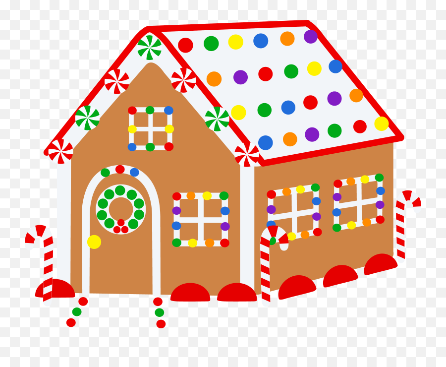 Gingerbread House Candy Clipart - Christmas Gingerbread House Drawn Emoji,House Candy House Emoji