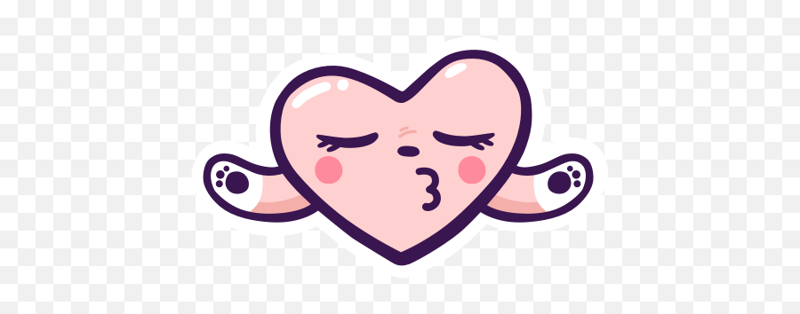 Adorable Heart Stickers By Nikita Shanin - Clip Art Emoji,Cute Heart Emoticon