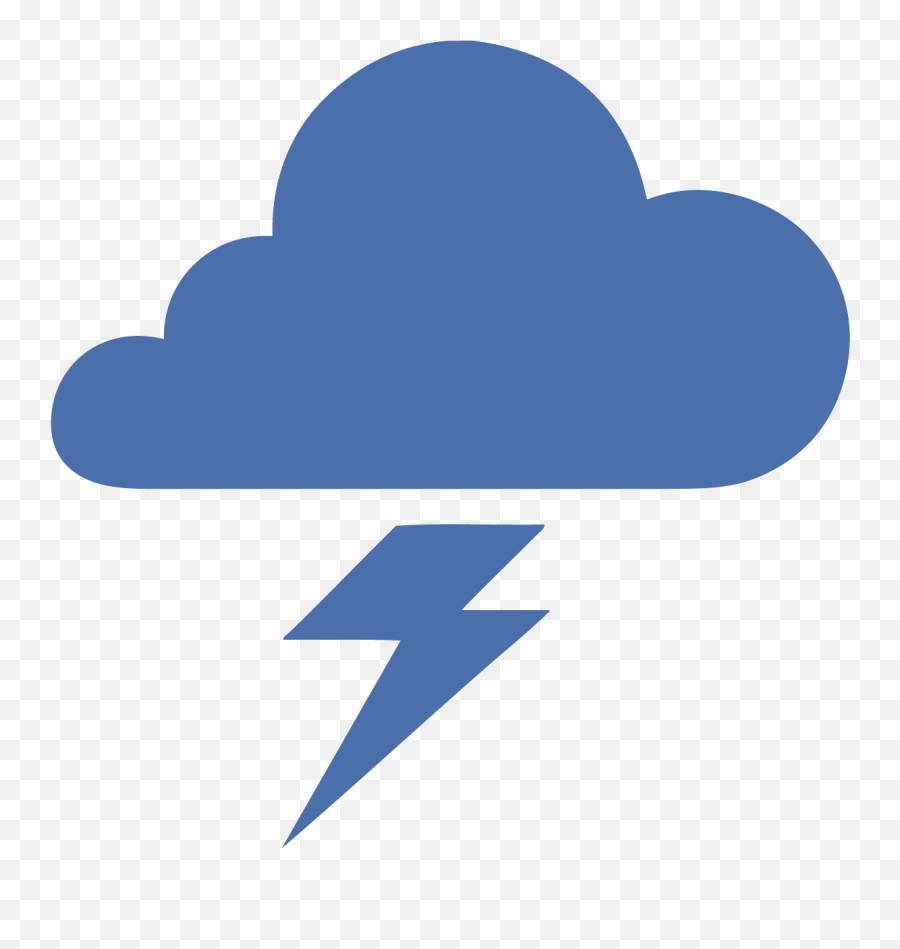 Lightning Cloud Silhouette Clipart - Black Cloud With Lightning Clipart Emoji,Thunder Cloud Emoji
